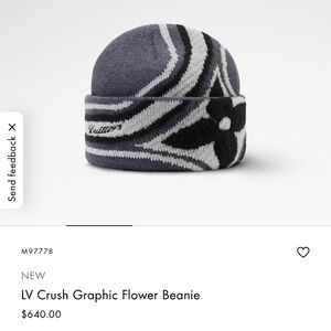 Louis Vuitton Monochrome Flower Knit Beanie